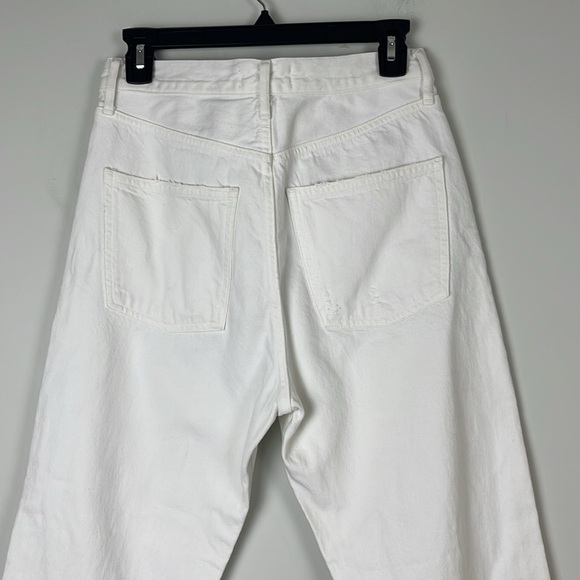 Agolde 90's Mid Rise Loose White Distressed Size 25 - Picture 8 of 15